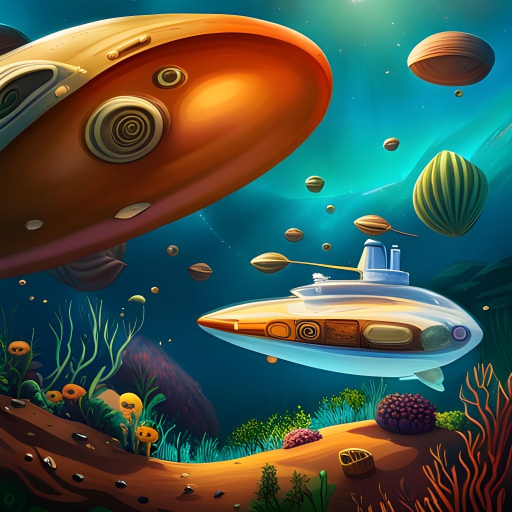 Colorful Submarine Adventure in Animated Underwater World
