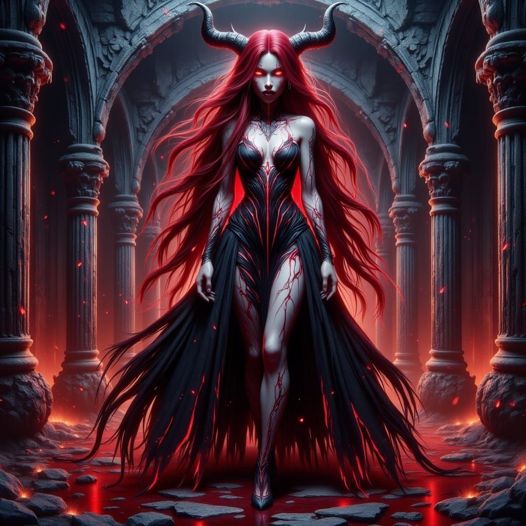 Blood Demon Lord in Cursed Palace: Anime Style