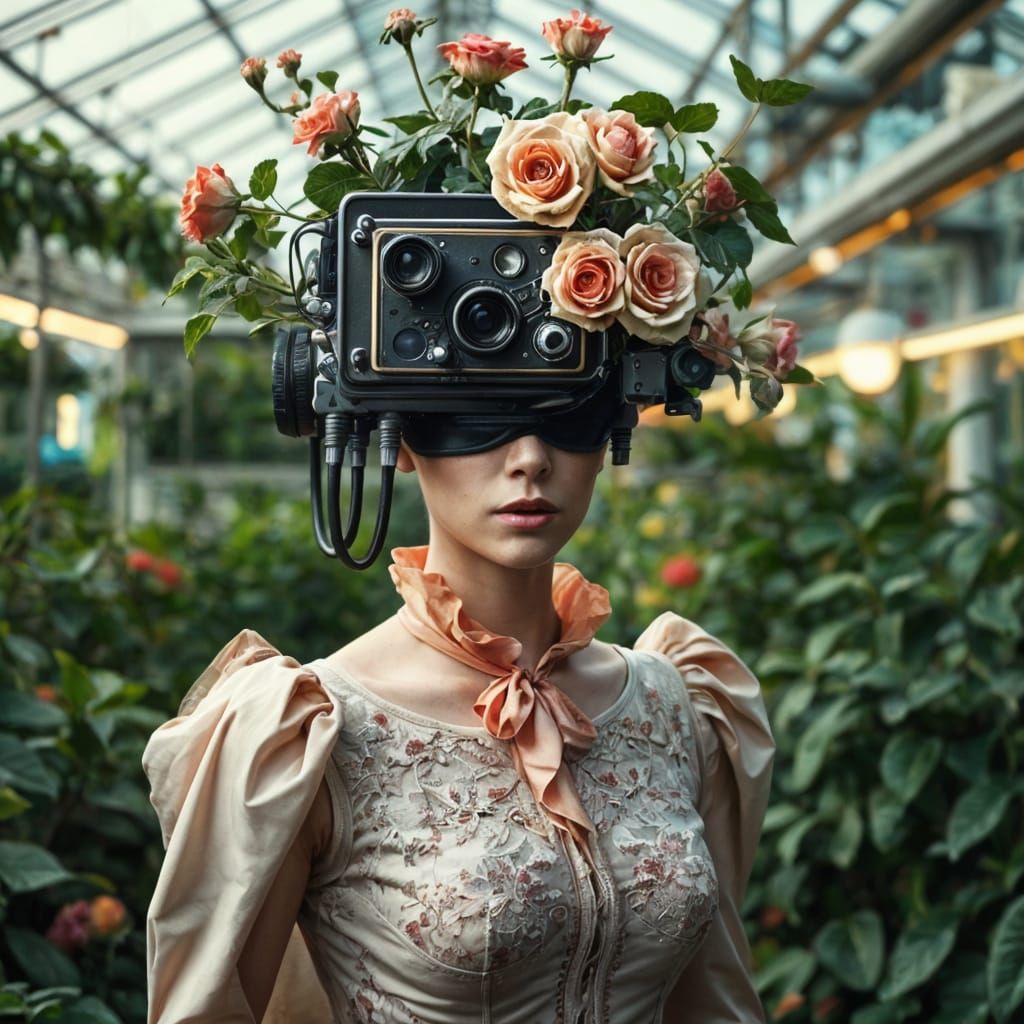 Retro-Futuristic Botanical Goddess