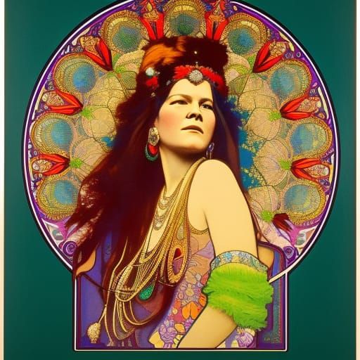 Bohemian Portrait Inspired by Art Nouveau