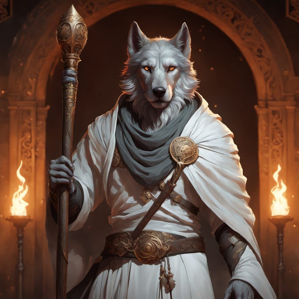 Werewolf Monk Concept Art in Dark Fantasy Style