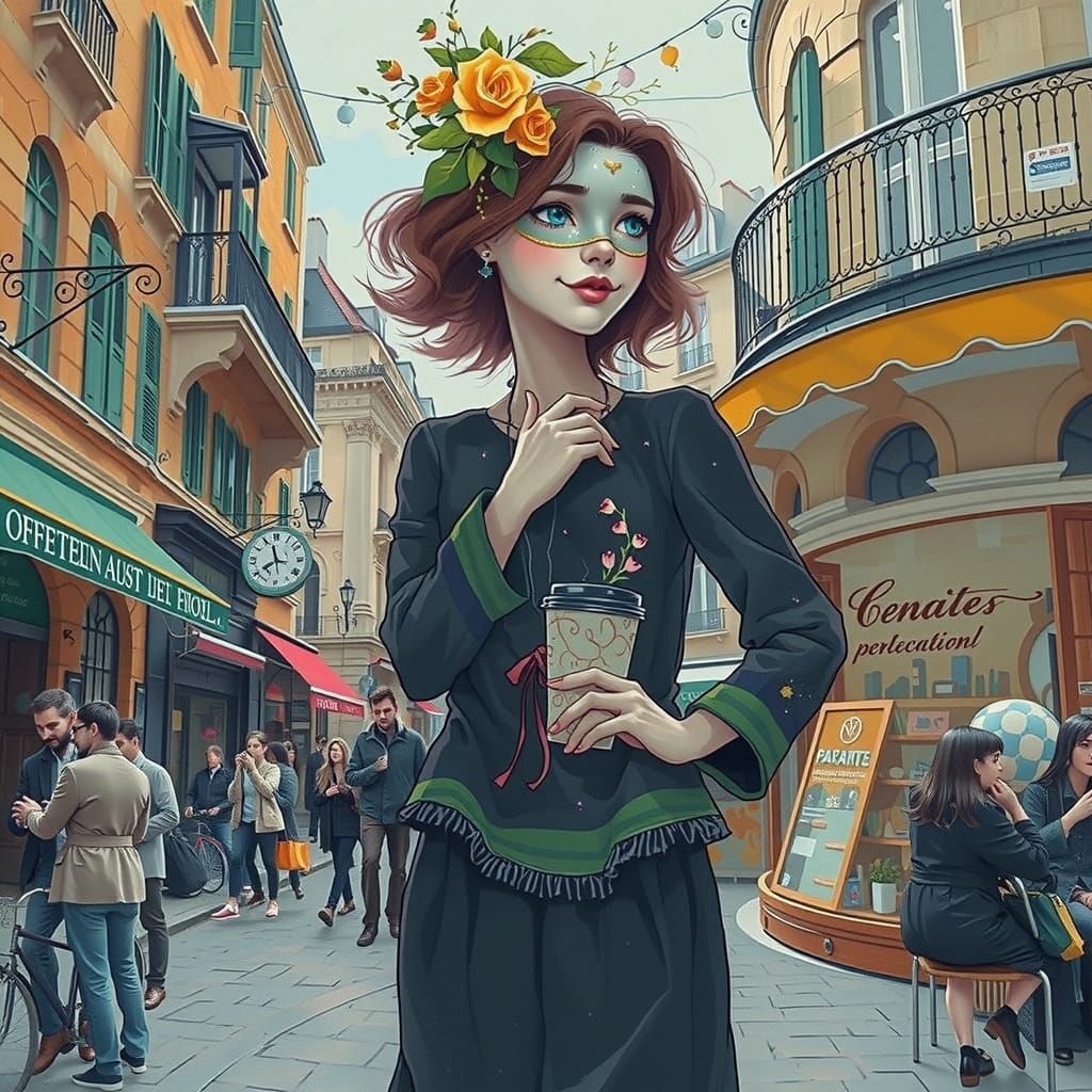 Parisian Beauty in Festive Finery