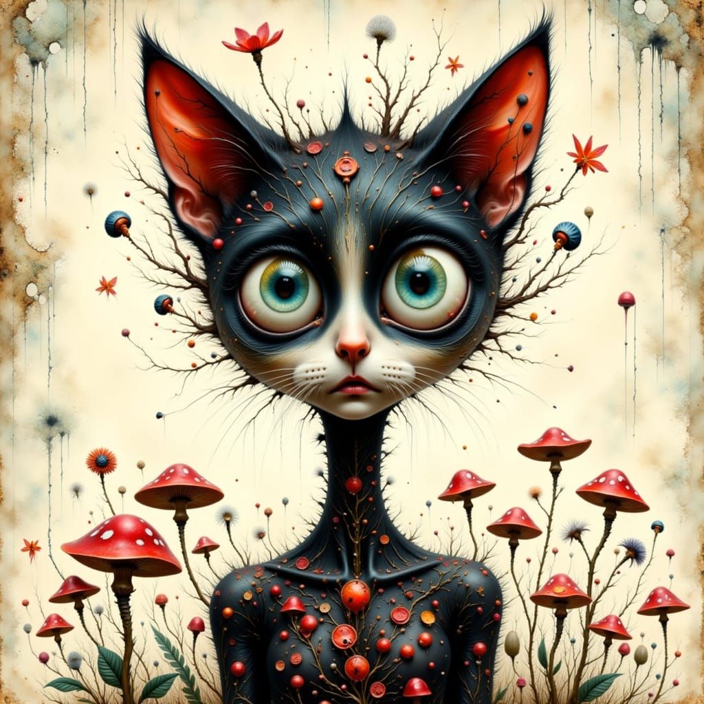 <lora:hyperkraximalismus:1.0> <lora:Abstract Reality:1.0> <lora:Abstract extra:1.0> <lora:whimsical dreamy:1.0> cat