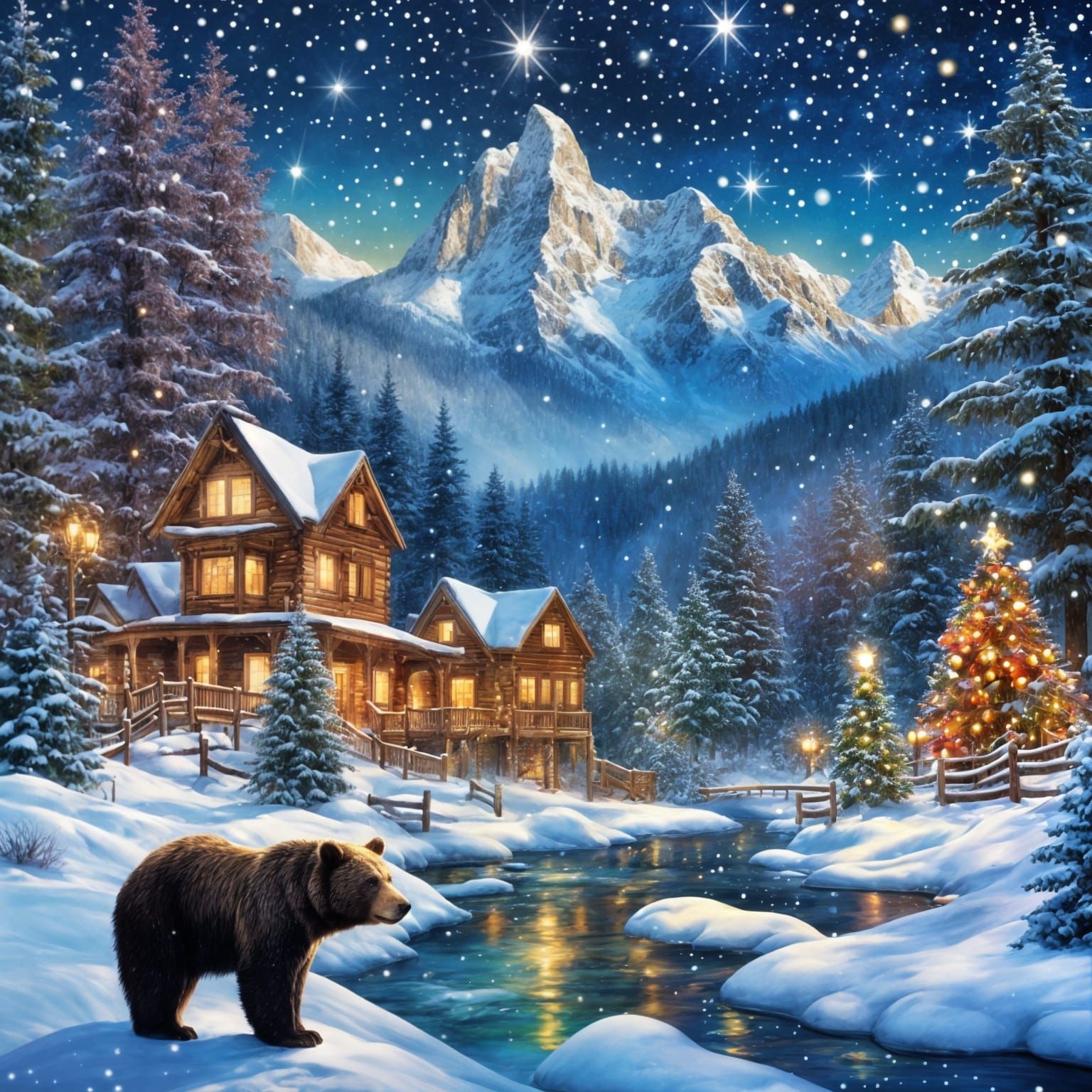 A Starry December Night