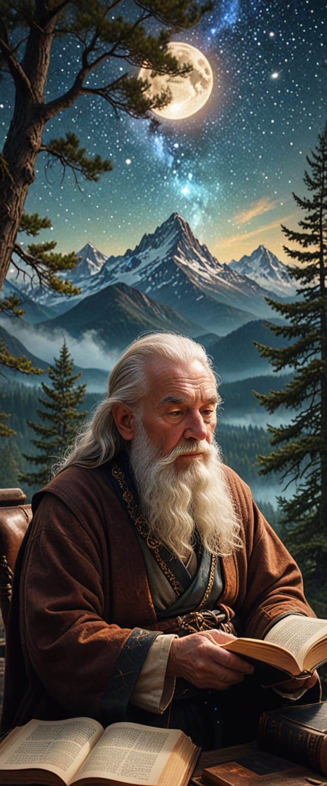 Mystical Sage Portrait in Dreamy Digital Art