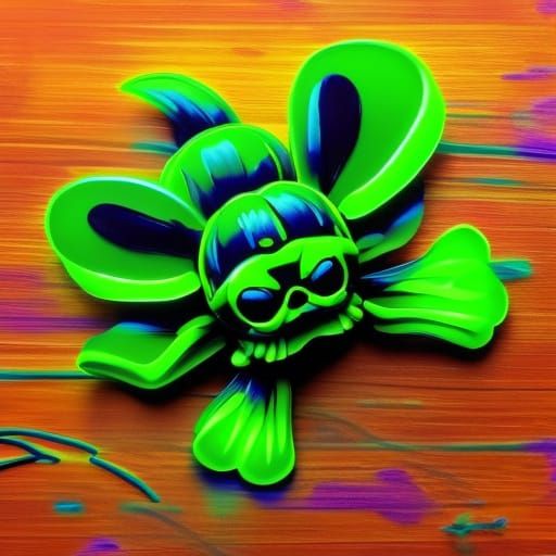 Bright Neon Slime Abstract Image