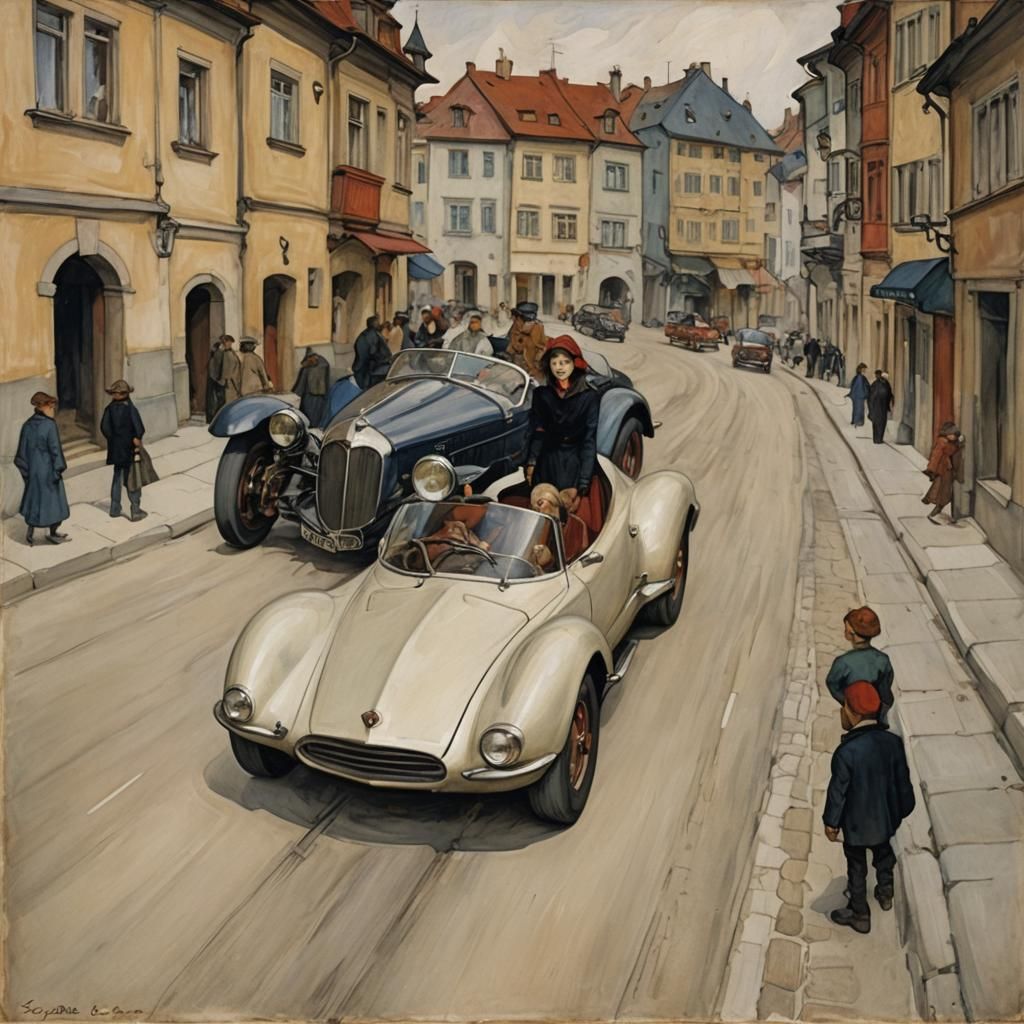 Vampire Supercar Inspired by Serebriakova and Schiele