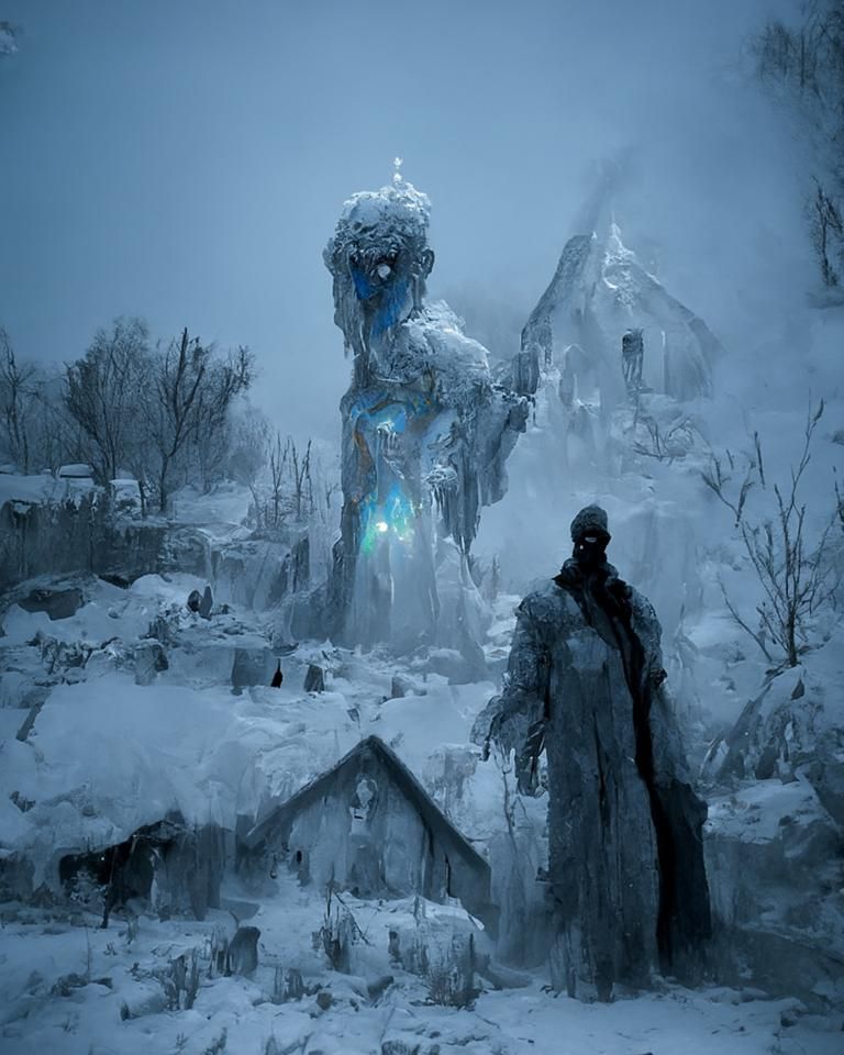 Terrifying Ice Demon in Frozen Village