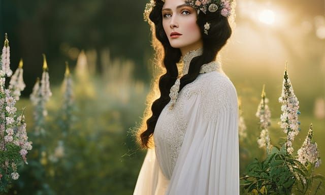 Sparkling Winter Street Scene in Digital Illustration