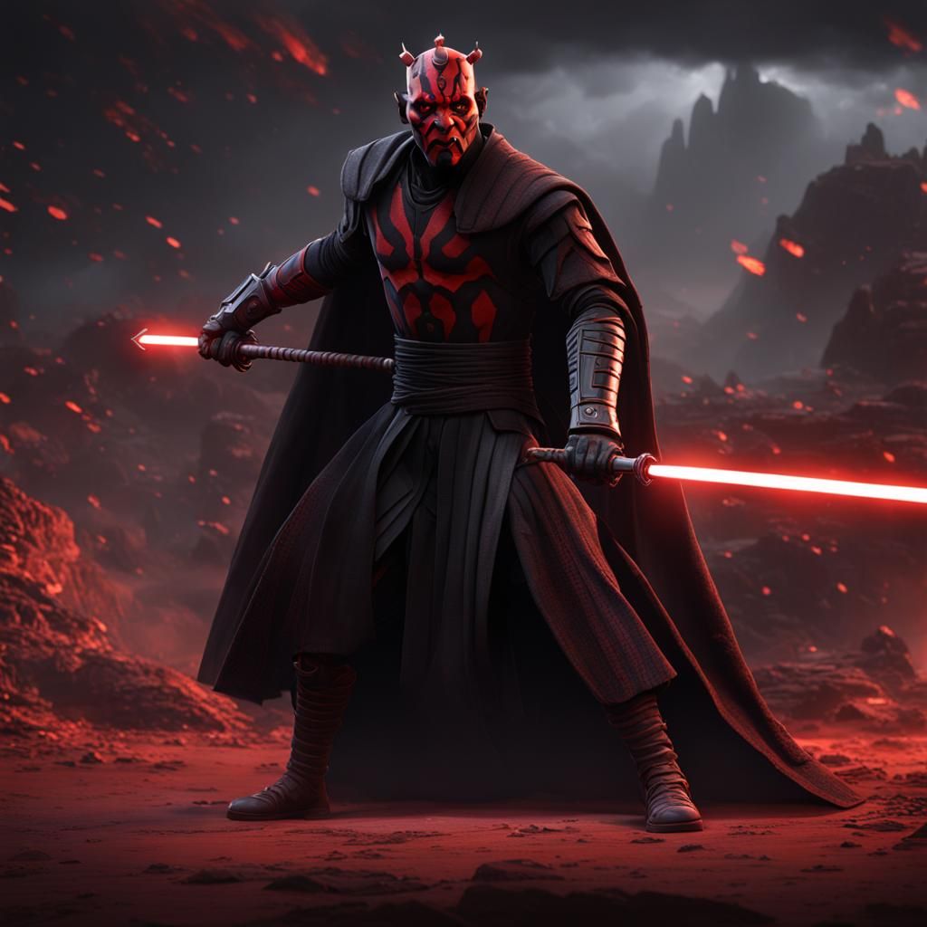 Darth Maul: Detailed Matte Painting in 8k