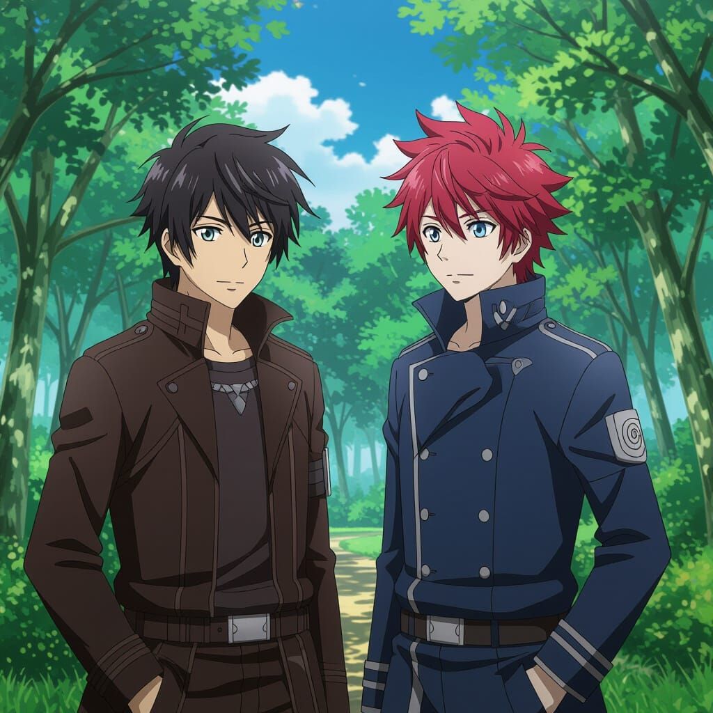 Anime Style: Pedro and Kai in Friendship