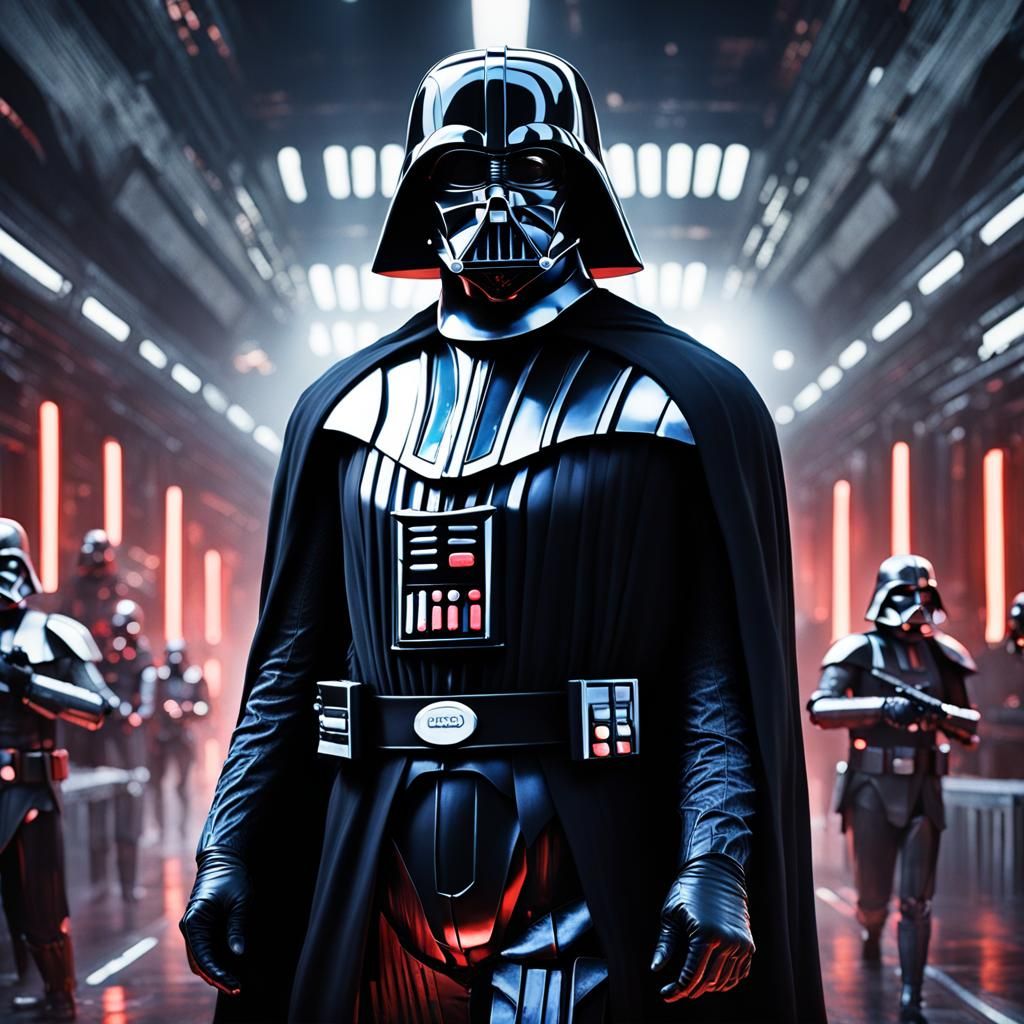 Darth Vader Without Helmet in 3D Anime Style