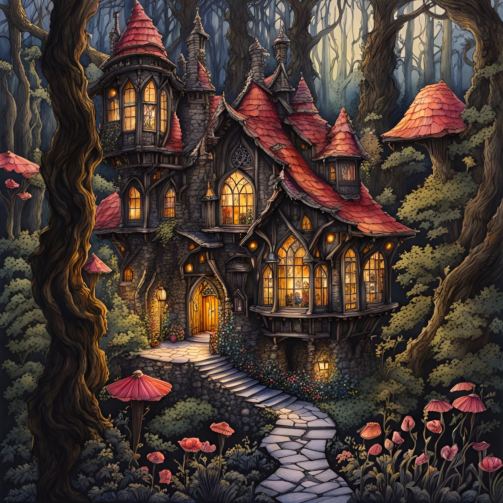 Fantasy fairy mansion