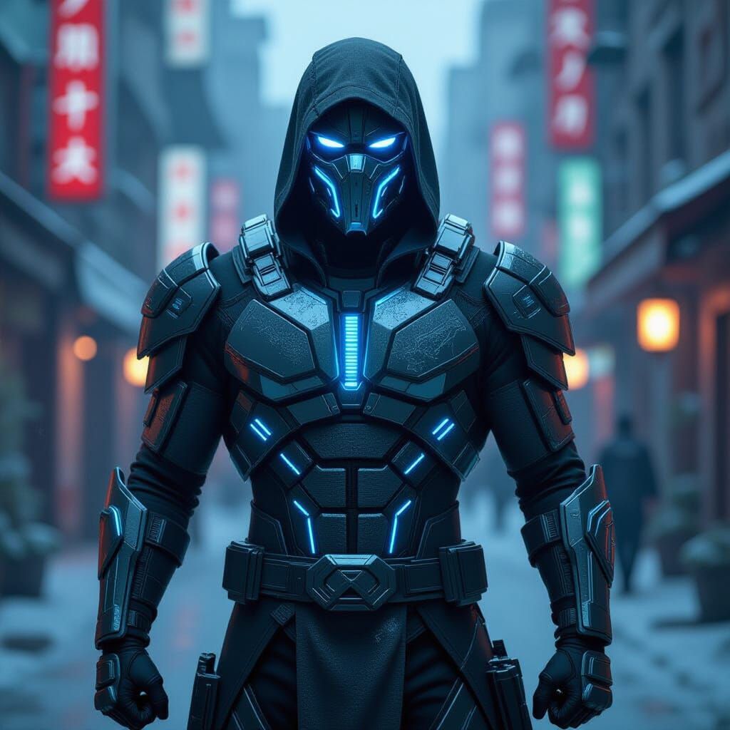 Cyberpunk Sub-Zero with Cybernetic Ice Powers