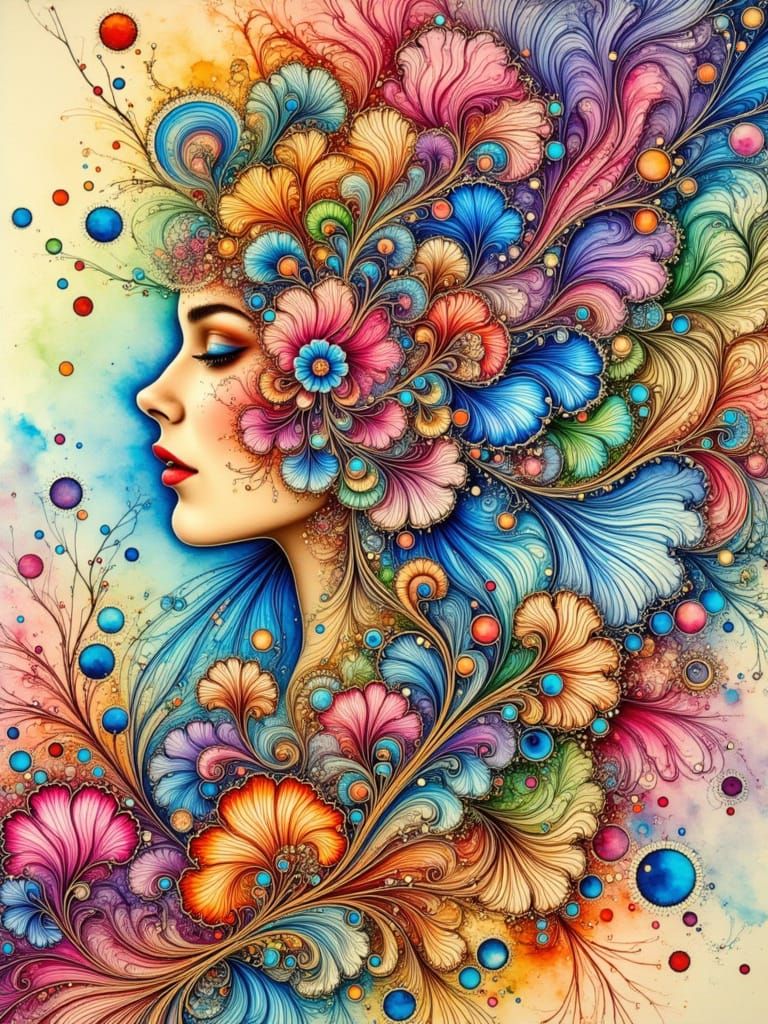 Ethereal Beauty in Vibrant Alcoholic Ink