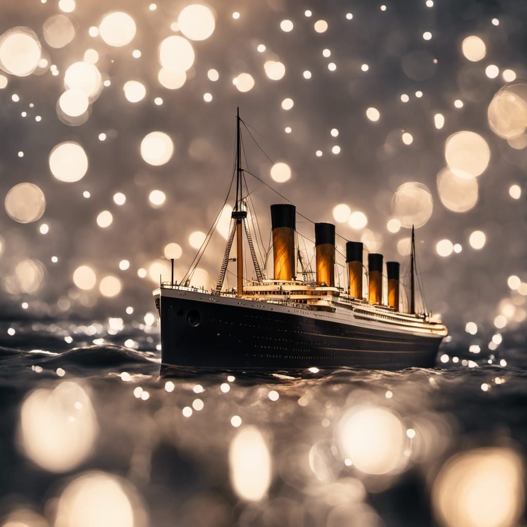 RMS Titanic with Five Funnels: Professional Photo