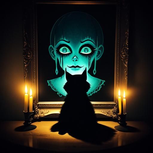 Eerie Nursery: A Dark Whimsy Illustration