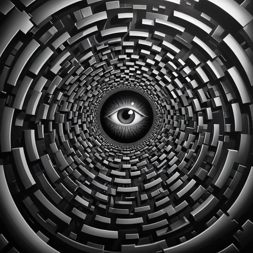 Mysterious Perspective in Optical Illusion Art