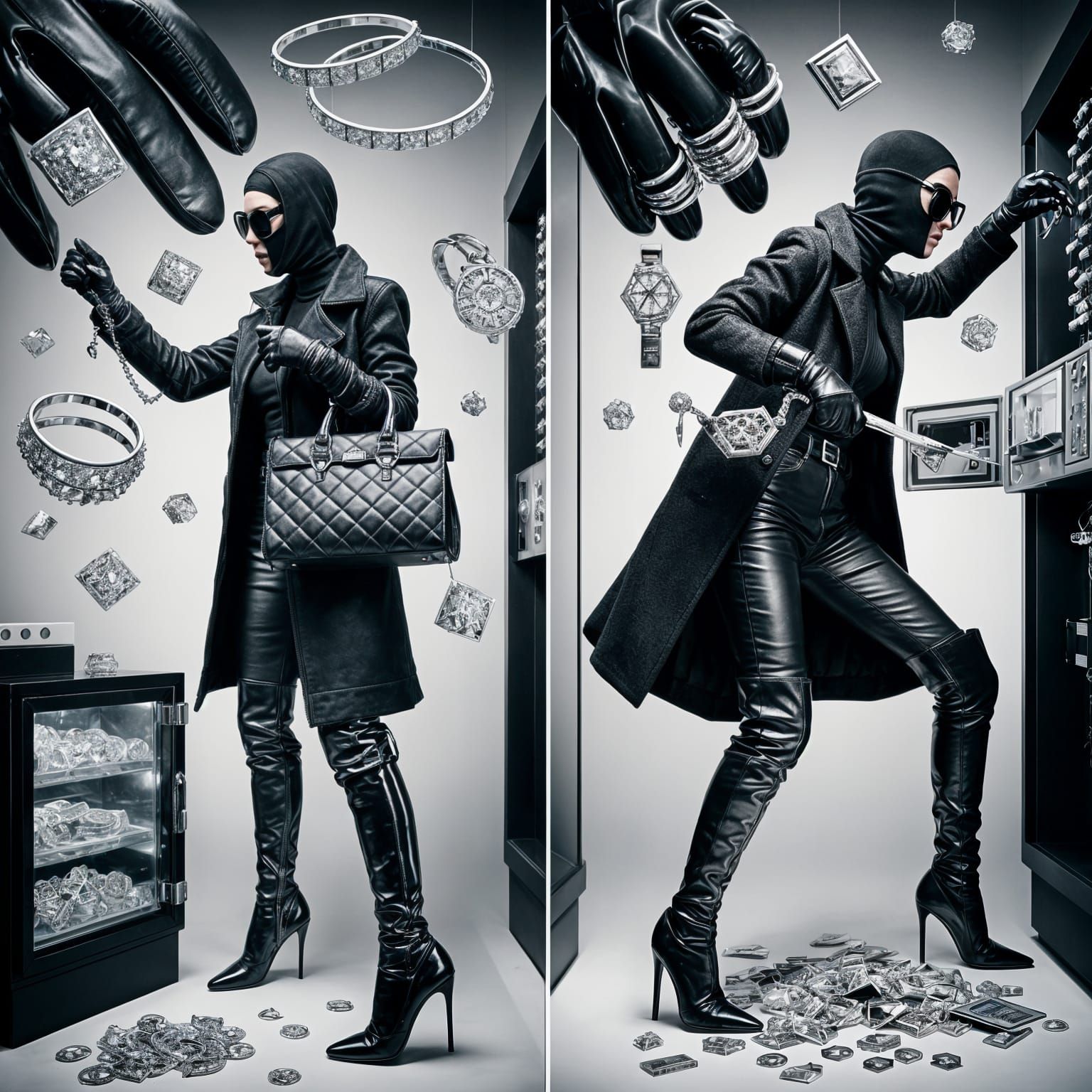 Leather-Clad Thief's Diamond Heist
