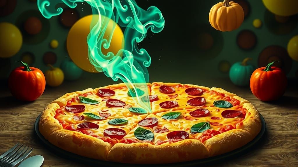 Surreal Pizza Image