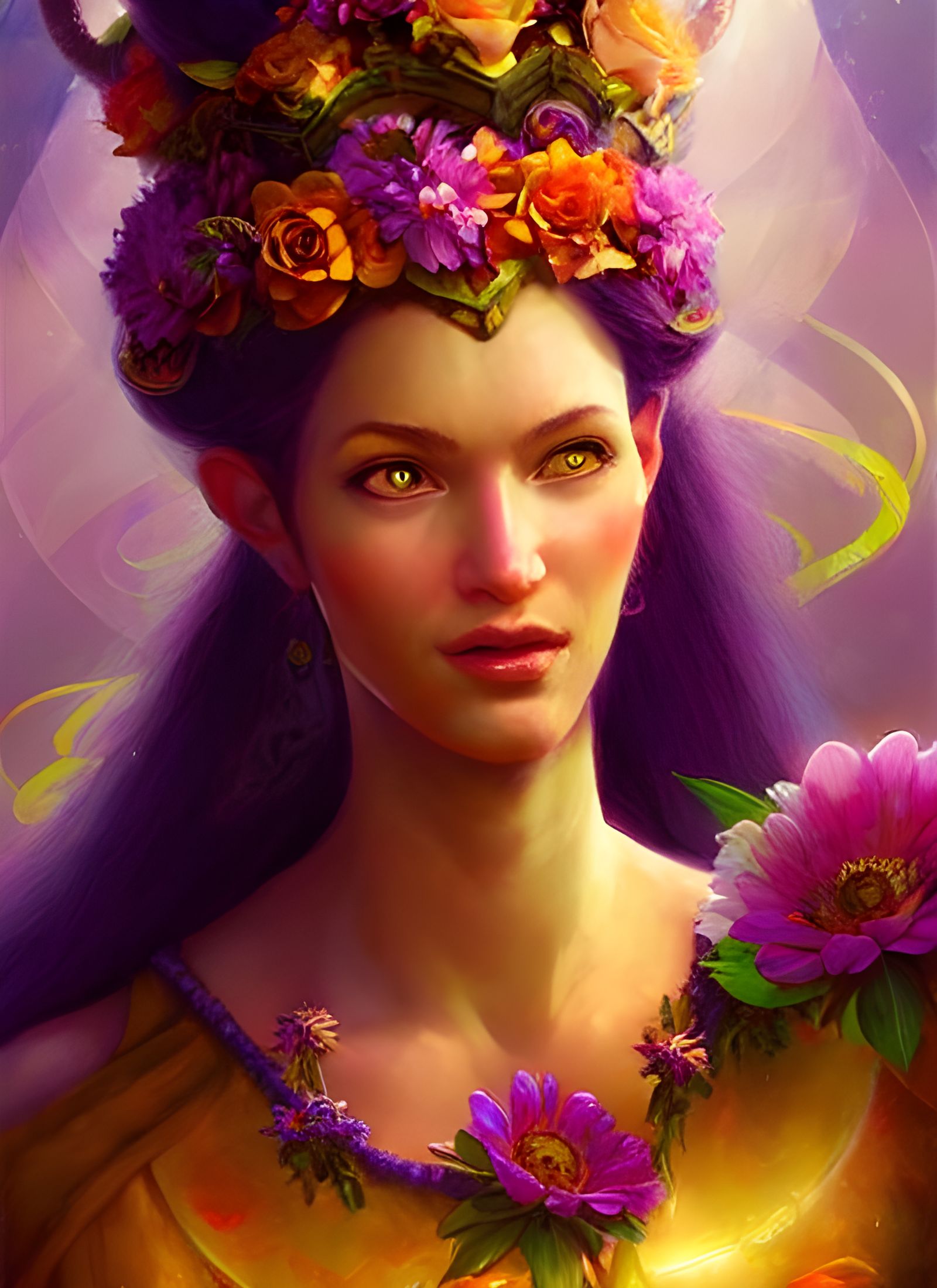 Goddess of Joy: A Slawomir Maniak Inspired Flower Genie