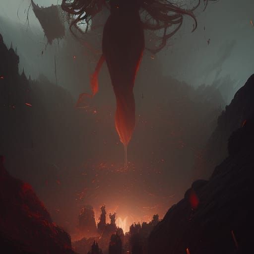 Urah in a Void: Dark Fantasy Concept Art