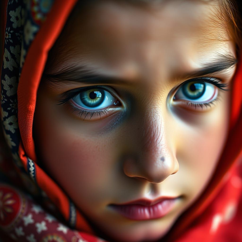Striking Portrait of an Afghan Girl