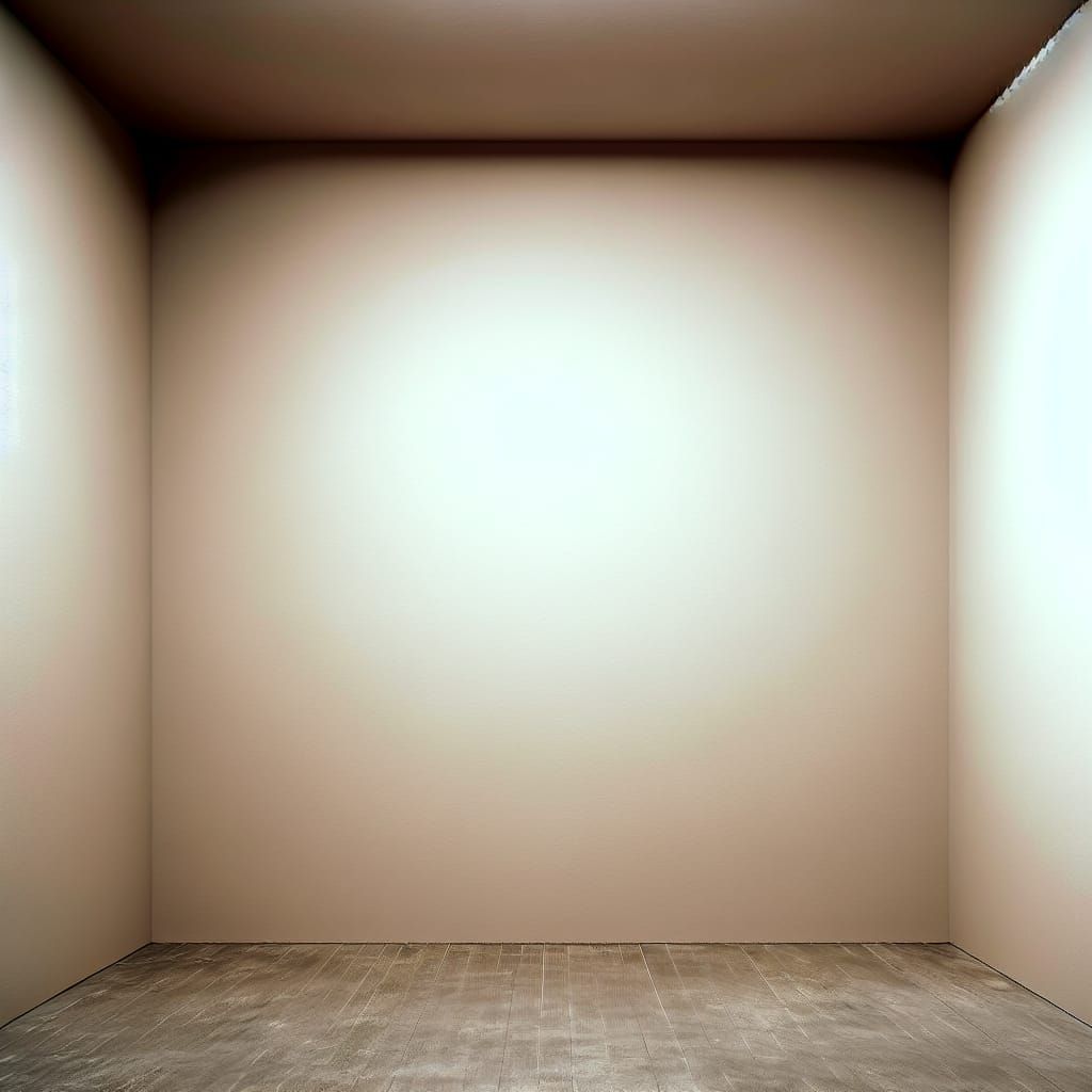 A Beige Wall in a Dimly Lit Room