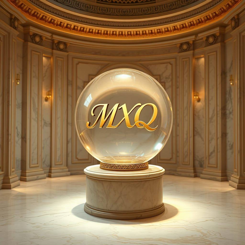 Luxurious Marble Chamber with Golden Letters MXQ