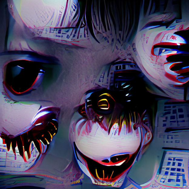 Abstract Nightmare Scene Generated by AI