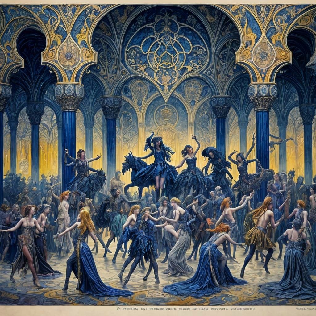 Dark Fae Revels in Art Deco Style