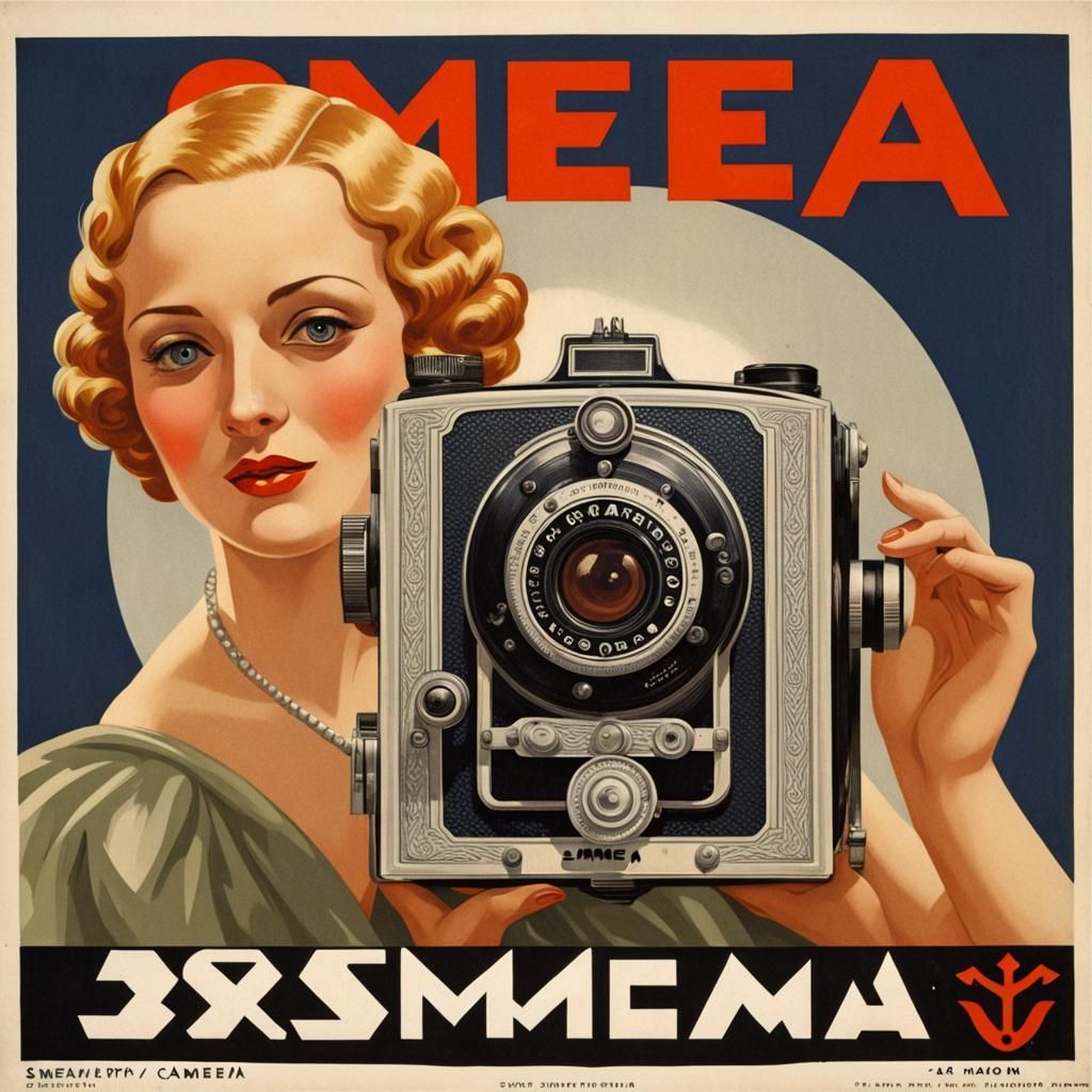 Vintage Russian Advertisement for SMENA Cameras