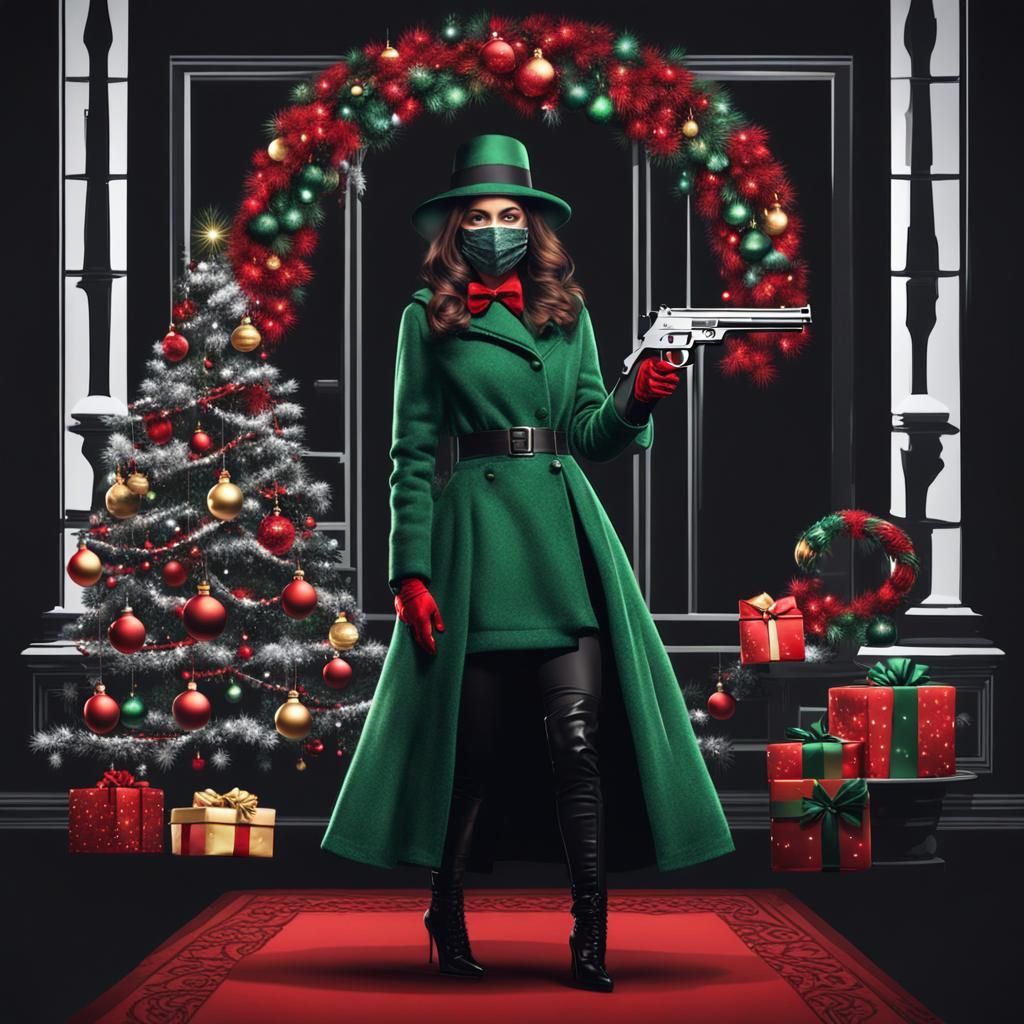 Masked Millionaire in Christmas Horror Scene