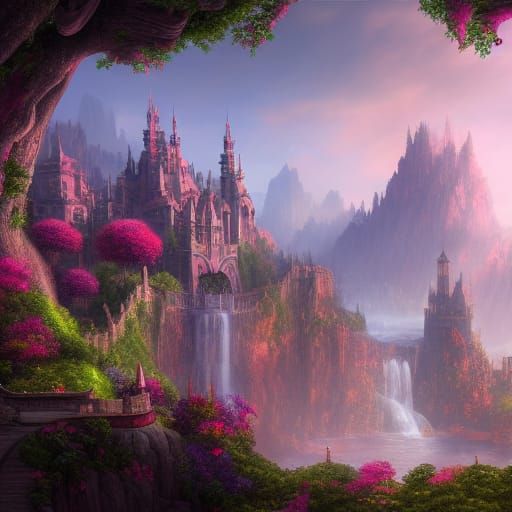 Fantastical Castle Interior in Detailed Matte Painting