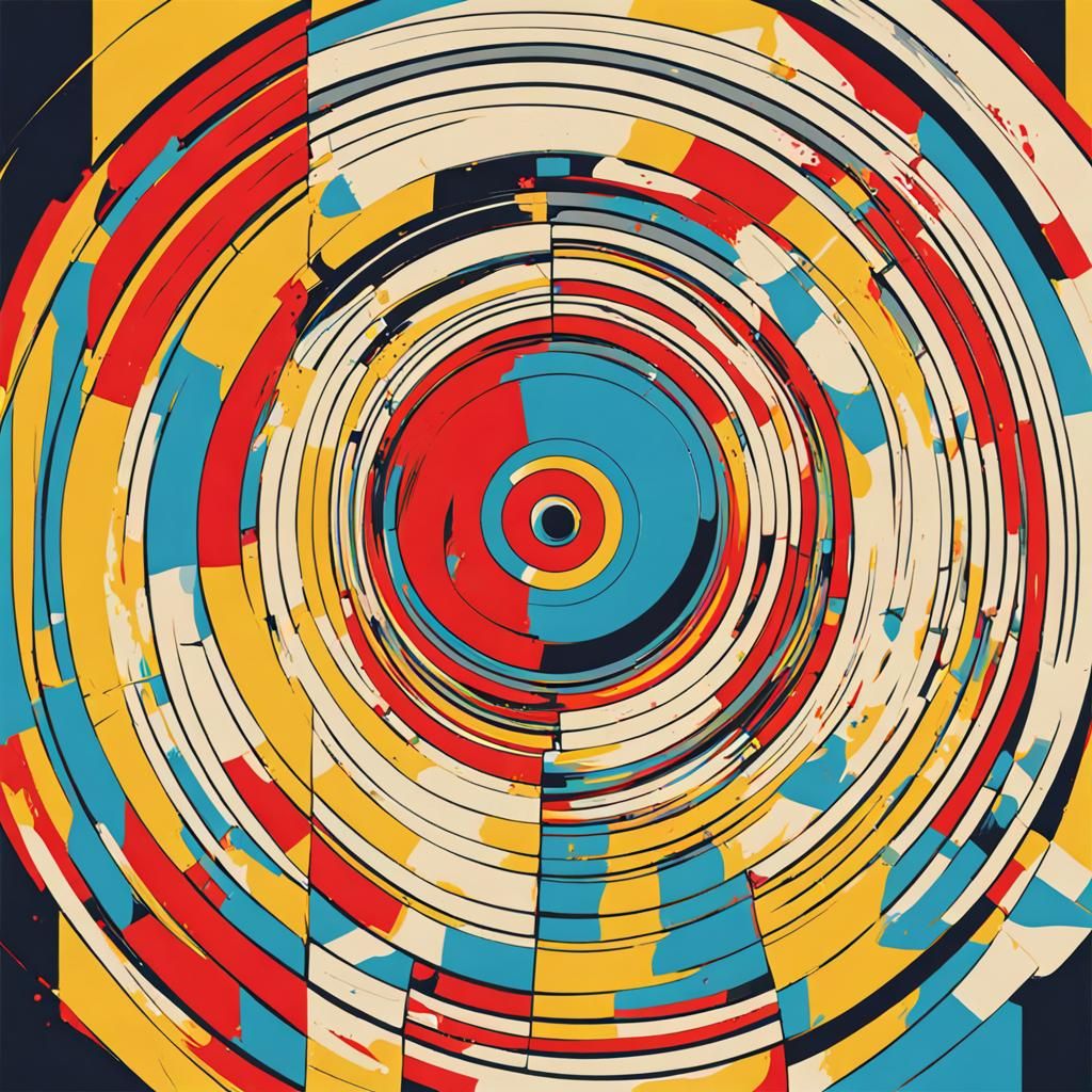 Surfer Shooting the Curl in Pop Art Style