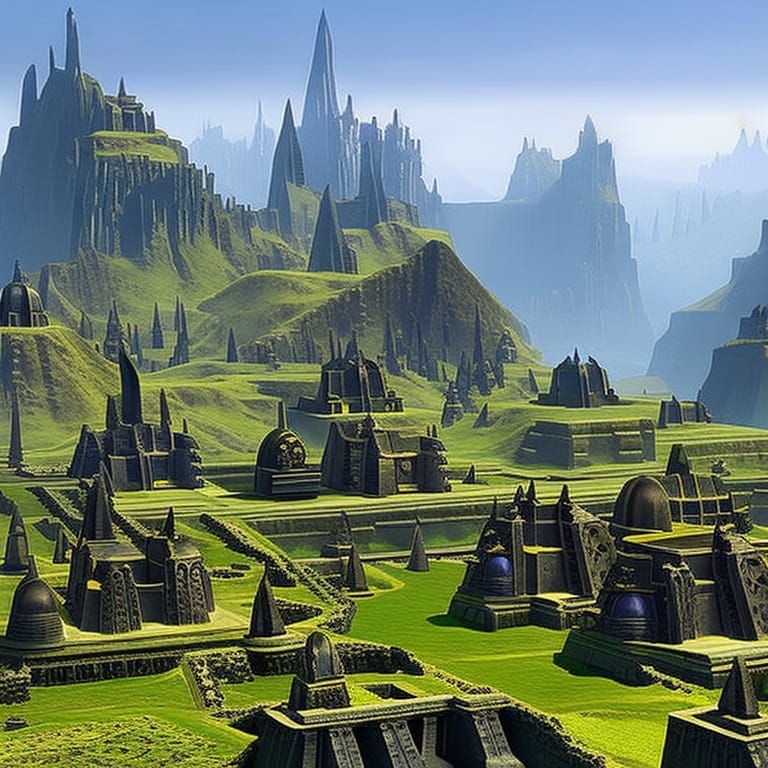 Majestic Dwarven City in Mountain Fortress