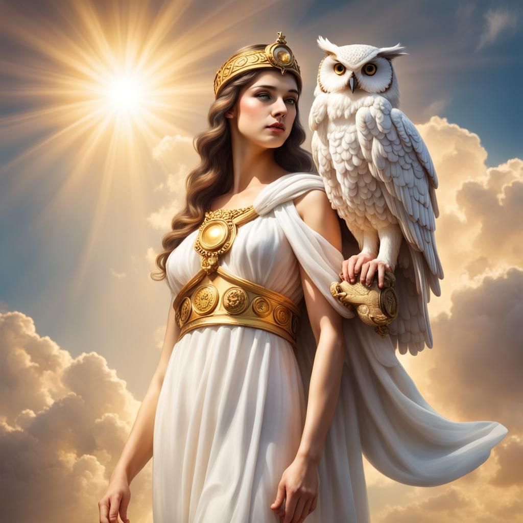 Athena, Goddess of Wisdom, in Divine Splendor