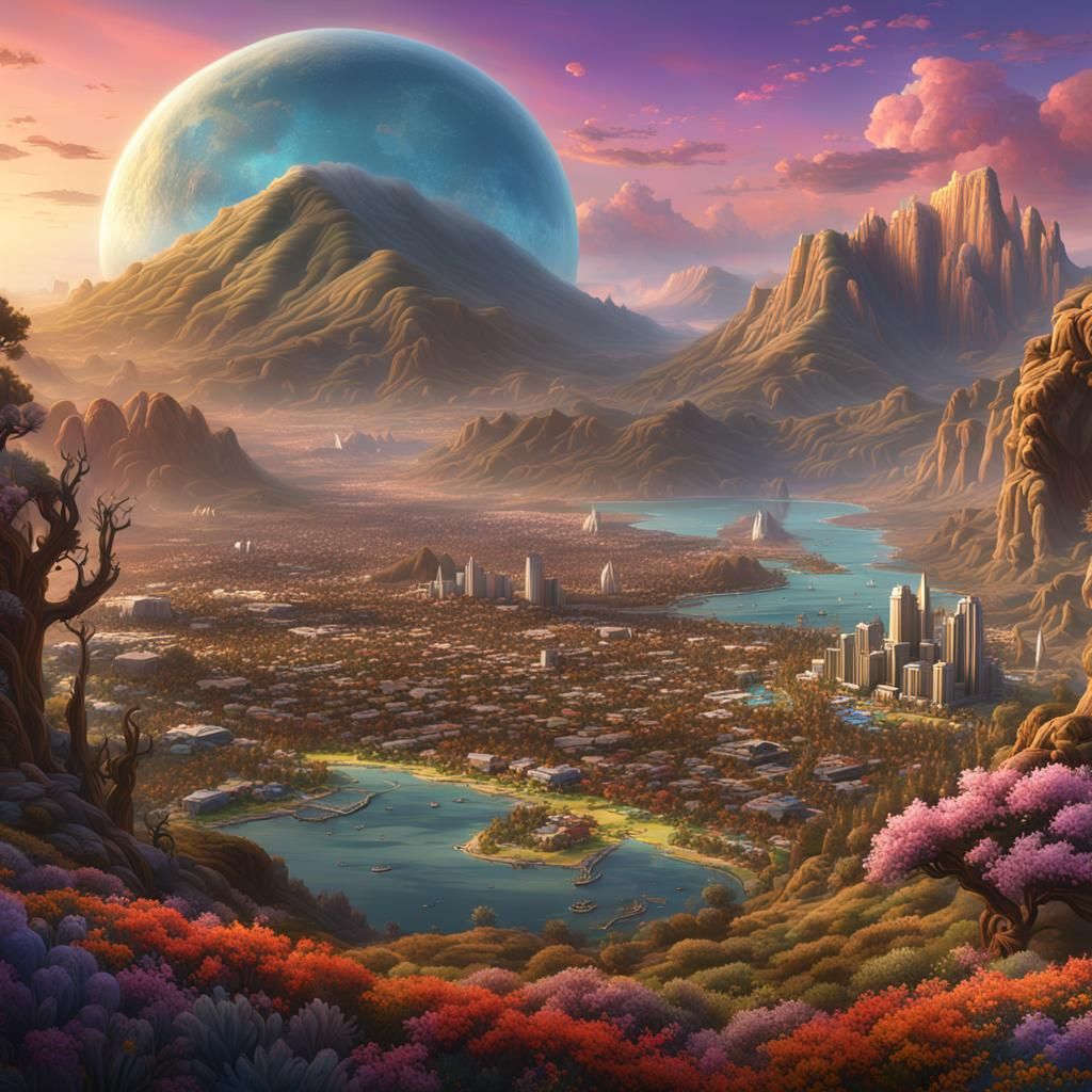 California Poster Art in Detailed Matte Painting