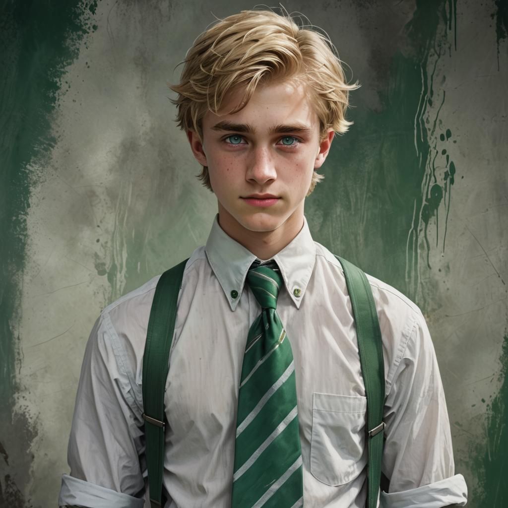 Slytherin Student at Hogwarts in Detailed Digital Art