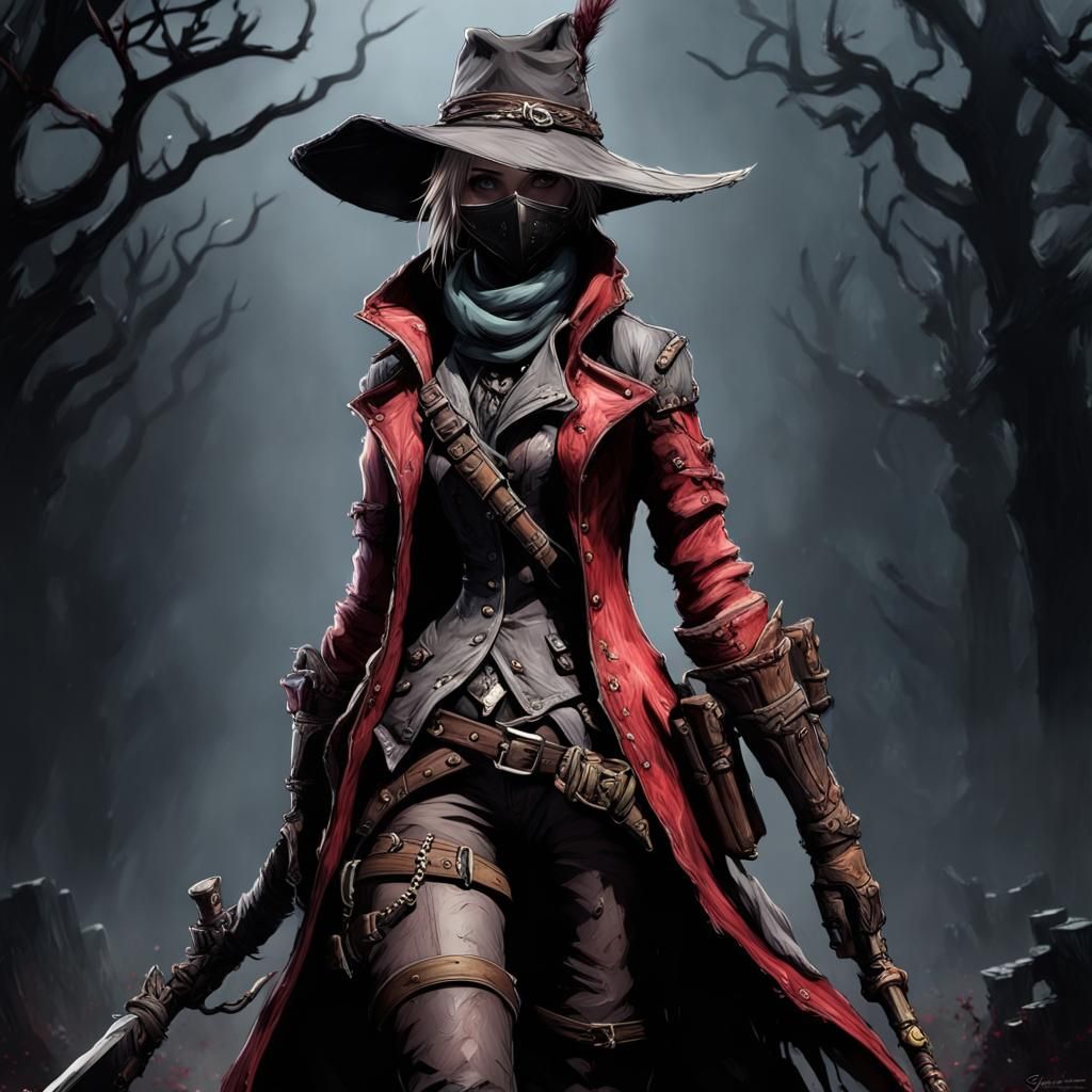 Bloodborne Hunter in Acrylic Style