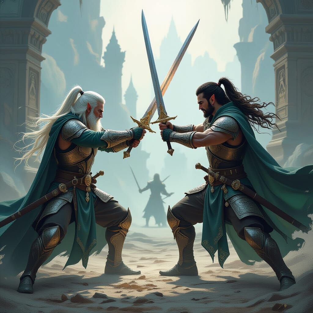 Elven Duel on Mystical Battlefield
