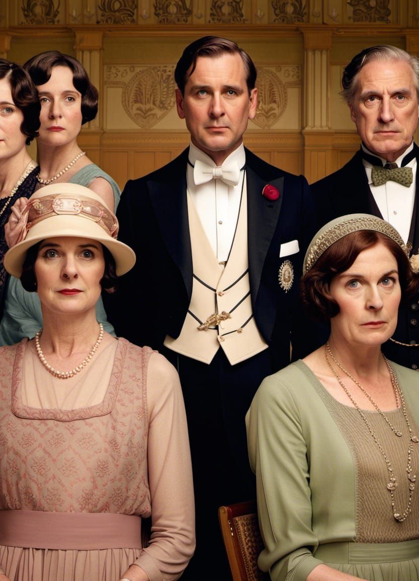 Downton Abbey in Wes Anderson Style