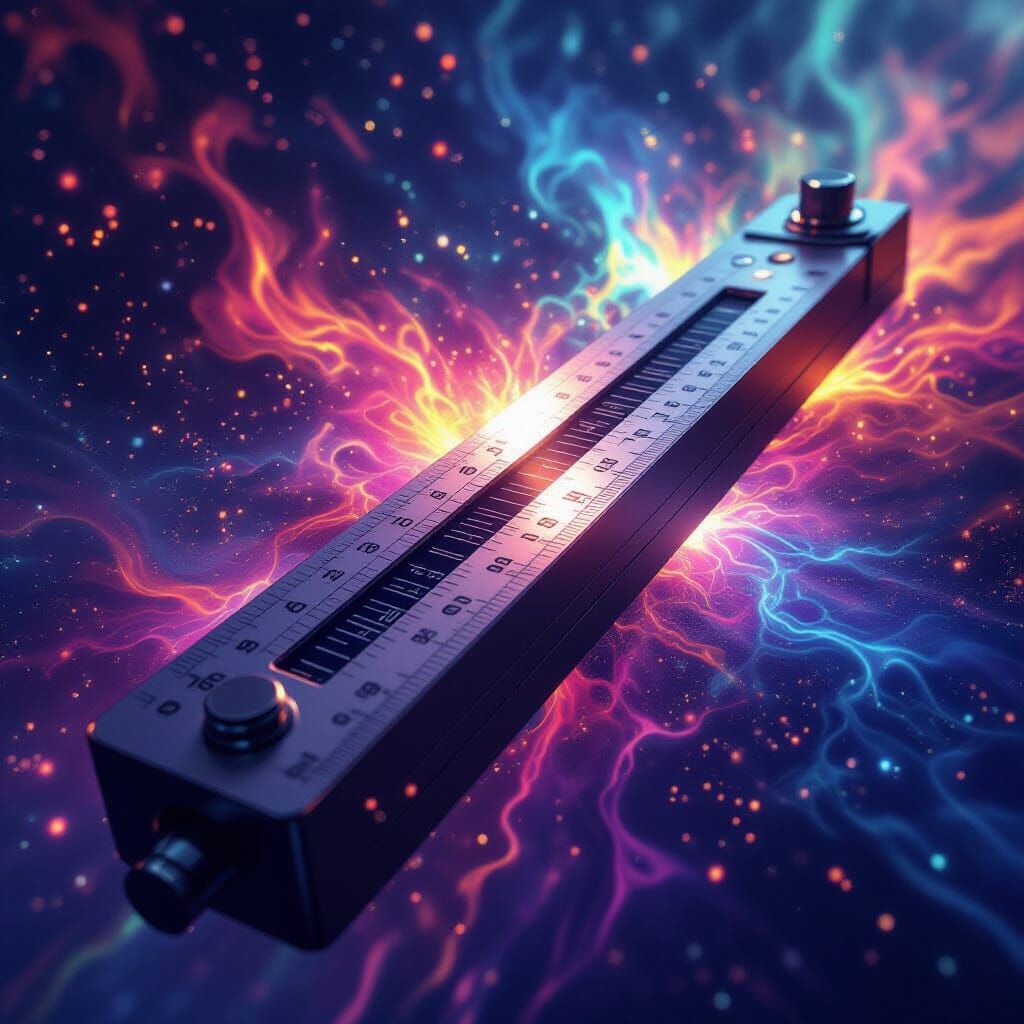 Psychedelic Slide Rule Splash Art Concept