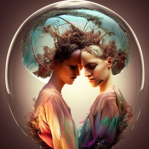 Shattering Glass: Surreal Twins in Tragic Scene