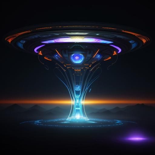 UFO Over Crop Circle: Surreal Concept Art