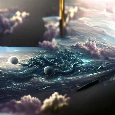 Detailed Matte Painting of Planet Neptune