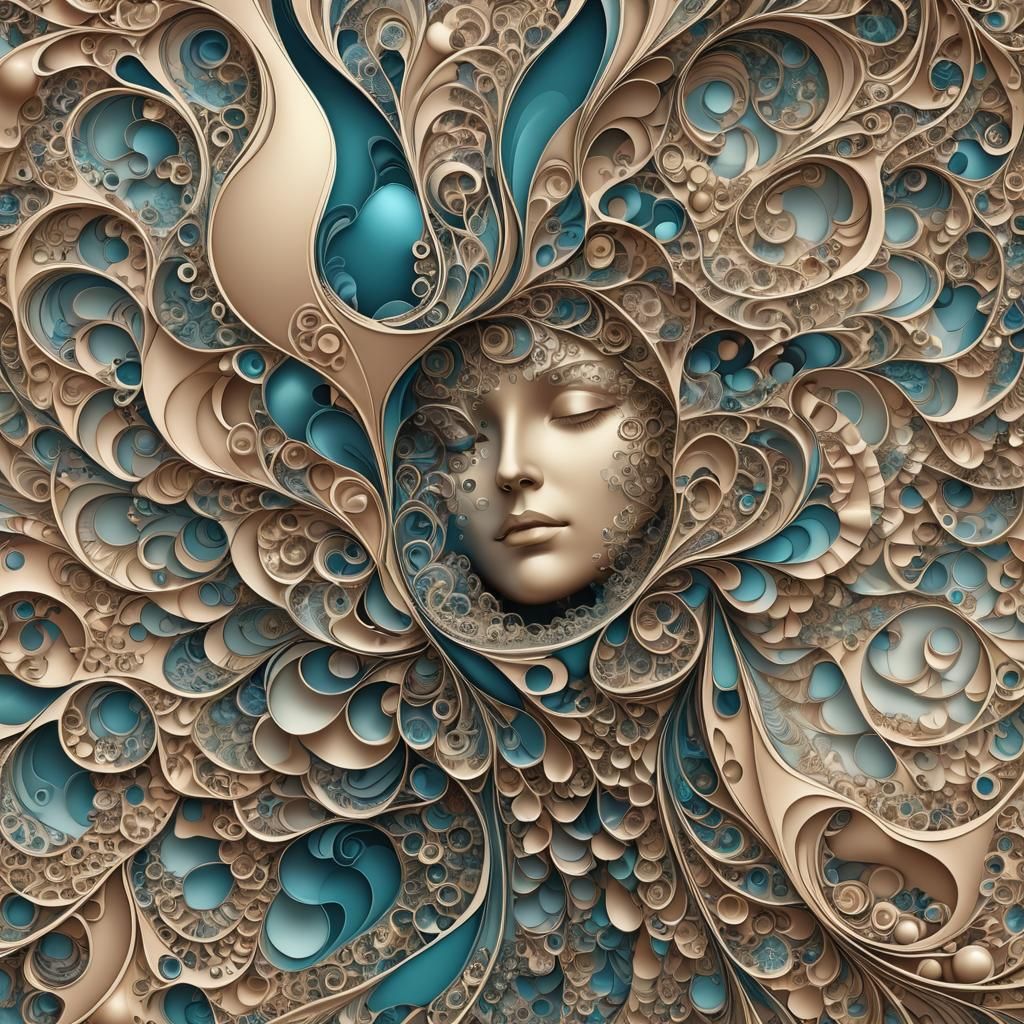 Hyperrealistic Abstract Dream with Fractal Design