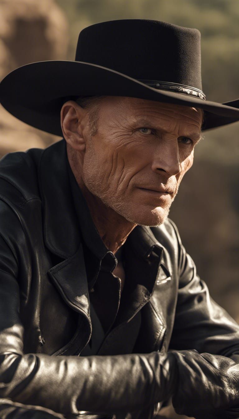 Ed Harris in Black Cowboy Hat in WESTWORLD