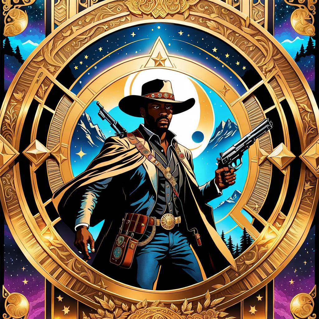 Gunslinger Cosmic western tapestry, The tree of life, Tarot ...