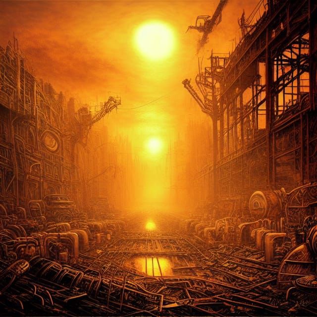 Post-Apocalyptic Wasteland: Steampunk Rebirth in Detailed Ar...